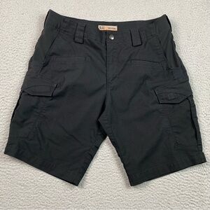 5.11 Tactical Icon Shorts Men's Size 32 Black Cargo Stretch Ripstop 10" Inseam